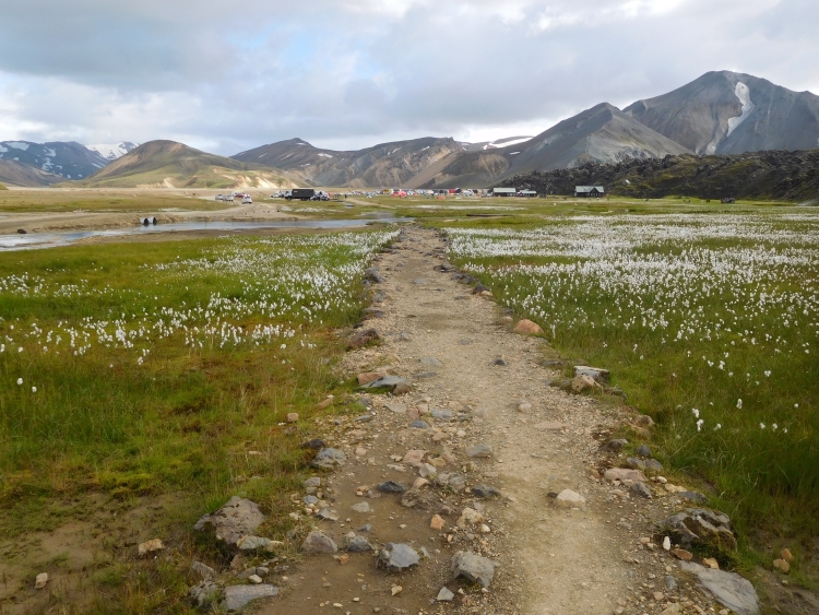 Arrival at the campsite of Landmannalaugar